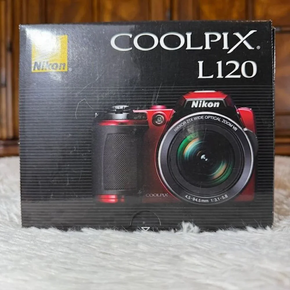Nikon Red COOLPIX L120 14.1 MP Digital Camera + Travel Storage Bag